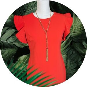 J. Crew Long Gold & Rhinestone Chain Link Y Necklace with Tassel